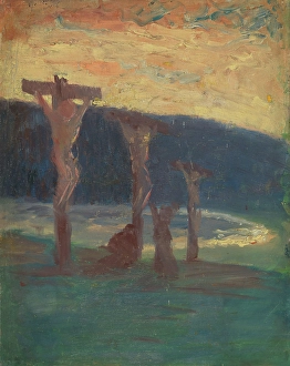 Nasjonalmuseet Prints: The crucifixion, Undated. Creator: Harald Sohlberg