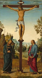 The Crucifixion with the Virgin, Saint John, Saint Jerome, and Saint Mary Magdalene... c