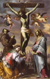 Agatha Prints: The Crucifixion with the Virgin and Saints Francis and Agatha