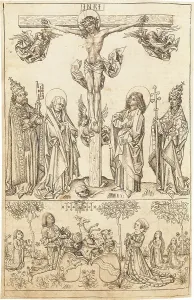 Leadpoint Prints: The Crucifixion with the Virgin and Saints and the Hungerstein Family
