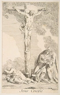 Claude Gillot Gallery: Crucifixion.n.d. Creators: Claude Gillot, Jacques Gabriel Huquier