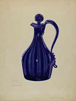 Blown Glass Prints: Cruet, c. 1936. Creator: John Dana