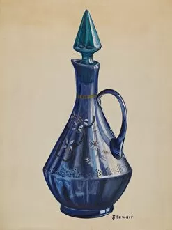 Glassworks Collection: Cruet, c. 1937. Creator: Robert Stewart