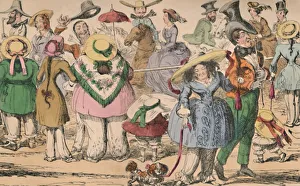 Windus Prints: Cruikshanks Exhibition of Bloomers in Hyde Park, 1852, c1870. Artist: George Cruikshank