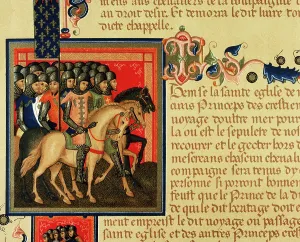 Crusaders departing towards the Holy Land, Order of the Holy Spirit, 15th century (19th century). Creator: Unknown