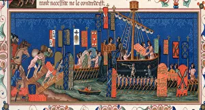Embarkation Prints: Crusaders embarking for the Holy Land, 15th century