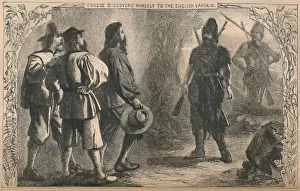 Crusoe Discovers Himself To The English Captain, c1870