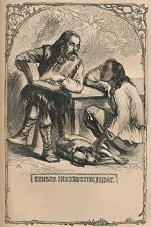 Attentive Prints: Crusoe Instructing Friday, c1870