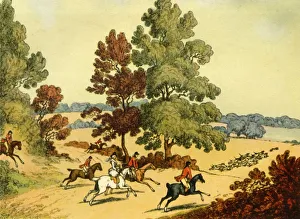 Foxhounds Collection: In Full Cry, (1941). Creator: W. Howitt