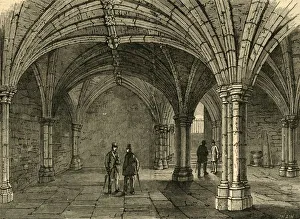 George Walter Thornbury Prints: The Crypt of Guildhall, 1897. Creator: Unknown