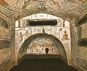 Crypt of the Madonna in the Catacombs of Marcellinus and Peter...Rome, Italy, (1928) Crypt of the Madonna in the Catacombs of Marcellinus and Peter...Rome, Italy, (1928)
