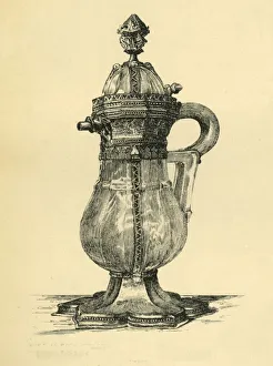 Rock Crystal Prints: Crystal cruet, 14th century, (1881). Creator: W. M. McGill
