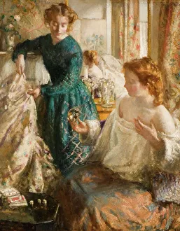 Crystal Ball Prints: The Crystal Gazers, 1905-1906. Creator: Henry Tonks
