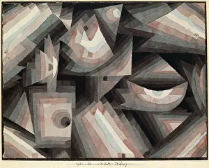 Black Background Prints: Crystal Gradation, 1921. Creator: Paul Klee