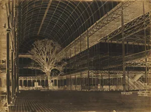 Glasshouse Prints: Crystal Palace, Hyde Park, Transept, 1852. Creator: Benjamin Brecknell Turner