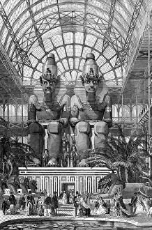 Monumental Prints: The Crystal Palace at Sydenham - the Egyptian Avenue: Colossal Figures from Aboo Simbel
