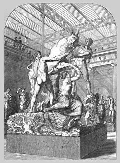Crystal Palace, Sydenham; Roman Court: Toro Farnese, from the Farnese Collection, Naples, 1854. Creator: Unknown