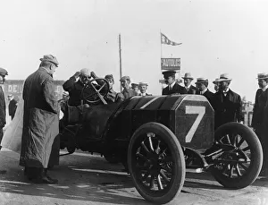 Charles Stewart Prints: CS Rolls in a racing car, c1905-c1910