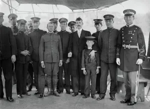 Cuban officers on the Cuba, 1913. Creator: Bain News Service