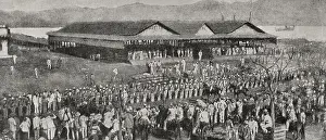 Cuban war of Independence: review of troops coming from the interior of the island, Cuba, 1898. Creator: Unknown