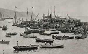 Cuban War: Spanish expeditionary forces at Santa Cruz de Tenerife, Canary Islands, Spain, 1898. Creator: Unknown