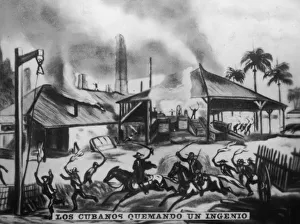 Refinery Prints: Cubans Burning Refineries, (1870s), 1920s