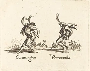 Commedia Dellarte Gallery: Cucorongna and Pernoualla. Creator: Unknown