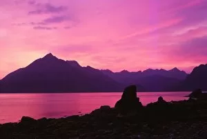Cuillin Hills Gallery: Cuillins from Elgol at Sunset, Skye, Scotland, 20th century. Artist: CM Dixon