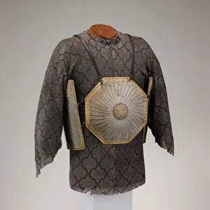 Cuirass Prints: Cuirass (Char-aina), Persian, Safavid, 17th-early 18th century. Creator: Unknown