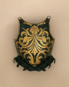 Cuirass Prints: Cuirass and Pauldrons for a Papal Swiss Guard, Brescia, 1590; decoration 1623 / 44