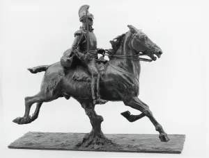 Cuirass Prints: Cuirassier with Drawn Sword, modeled c. 1875 (cast after 1891)