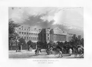 J Woods Prints: Cumberland Terrace, Regents Park, London, 19th century. Artist: J Woods