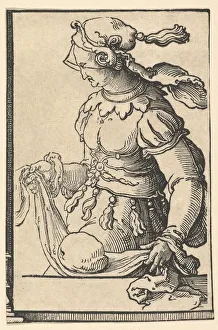 Lucas Jacobsz Prints: Cumean Sibyl, from the series of Sibyls, ca. 1530. Creator: Lucas van Leyden