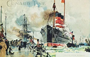 Quai Prints: Cunard Line, Landing Stage, Liverpool, c1900. Creator: Unknown