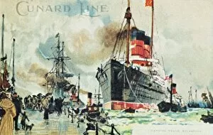 Passenger Ship Gallery: Cunard Line, Landing Stage, Liverpool, c1900. Creator: Unknown