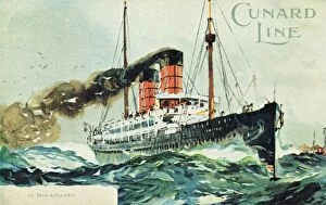 Funnels Gallery: Cunard Line, In Mid-Atlantic, c1900. Creator: Unknown