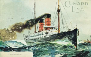 Cunard Prints: Cunard Line, In Mid-Atlantic, c1900. Creator: Unknown