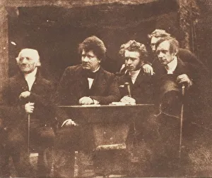 Adamson Hill And Prints: Cunningham, Begg, John Hamilton, Guthrie, 1843-47. Creators: David Octavius Hill