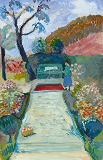 Von 1860 1938 Prints: At Cuno Amiet, 1919. Creator: Werefkin, Marianne, von (1860-1938)
