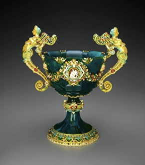 Enamel Prints: Cup, 1854-1855. Creator: Jean-Valentin Morel