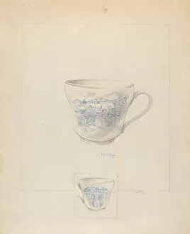 Watercolour And Graphite On Paperboard Collection: Cup, c. 1936. Creator: Joseph Sudek