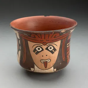 Sticking Out Tongue Prints: Cup Depicting Costumed Ritual Performer, 180 B. C. / A. D. 500. Creator: Unknown