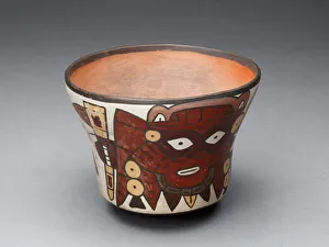 Cup Depicting Masked Performer Holding Weapon, 180 B. C. / A. D. 500. Creator: Unknown