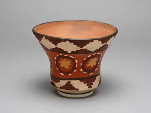 Cup Depicting Repeated Flower-Like Motifs, 180 B. C. / A. D. 500. Creator: Unknown