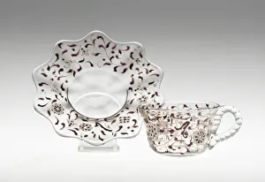 Blown Glass Gallery: Cup, France, c. 1900. Creator: Émile Gallé