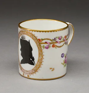 Cup And Saucer Prints: Cup, Nyon, c. 1800. Creator: Nyon Porcelain Factory