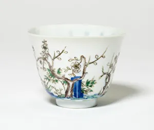 Underglaze Blue Gallery: Cup with Plum Blossoms, Qing dynasty (1644-1911), Kangxi reign mark and period (1662-1722)
