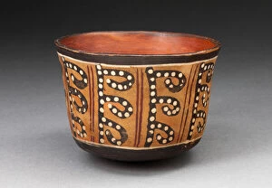Cup with Repeated Spotted, Curved Line Motif, 180 B.C. / A.D. 500. Creator: Unknown