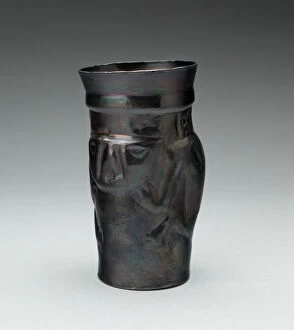 Chimu Gallery: Cup with RepousseFigure, A.D. 1100 / 1470. Creator: Unknown