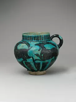 Images Dated 8th April 2021: Cup with Running Ibexes, Iran, second half 12th century. Creator: Unknown